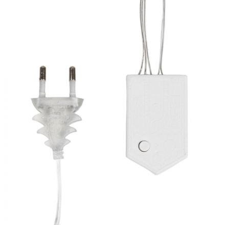 Гирлянда 'Бахрома' 2 x 1.5 м Сердце, IP20, прозр нить, теп бел, 1041889