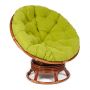 Кресло-качалка Папасан/Papasan (W 23/01 B) /с подушкой/ 115х78х104см, пекан орех, флок олива, 23 Кресло-качалка Папасан/Papasan (W 23/01 B) /с подушкой/ 115х78х104см, пекан орех, флок олива, 23