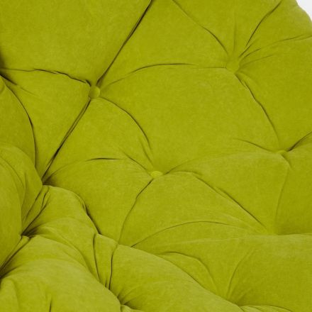 Кресло-качалка Папасан/Papasan (W 23/01 B) /с подушкой/ 115х78х104см, пекан орех, флок олива, 23