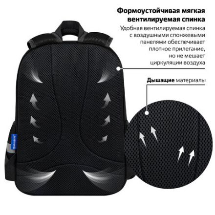 Рюкзак BRAUBERG FAVOUR, 2 отделения, 3 кармана, "Moon car", 40х29х15 см, 273123
