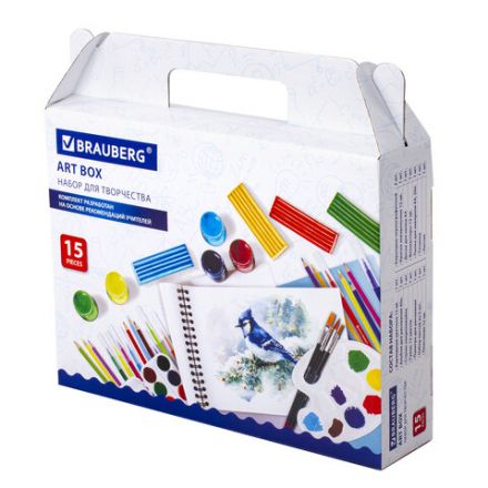 Набор для развития и творчества в подарочной коробке BRAUBERG ART BOX "НАБОР ДЛЯ ТВОРЧЕСТВА", 15 предметов, 880125 Набор для развития и творчества в подарочной коробке BRAUBERG ART BOX "НАБОР ДЛЯ ТВОРЧЕСТВА", 15 предметов, 880125