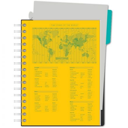 Бизнес-тетрадь Attache Selection Smartbook А5 120 листов серая/бирюзовая в клетку 1 разделитель на спирали (181х212 мм)