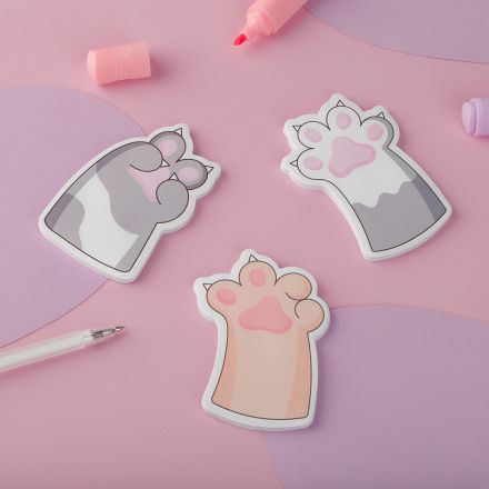 Самоклеящийся блок фигурный MESHU "Paws", 40л., европодвеc, ассорти Самоклеящийся блок фигурный MESHU "Paws", 40л., европодвеc, ассорти
