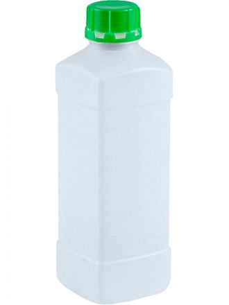 Бутыль п/э 1л. квадратная, с пробкой цв. неокрашенный Бутыль п/э 1л. квадратная, с пробкой цв. неокрашенный