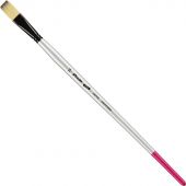 Кисть художественная Комус Арт синтетика средн.жест,плоск,№14,длинная ручка Кисть художественная Комус Арт синтетика средн.жест,плоск,№14,длинная ручка