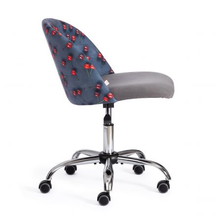 Кресло Tetchair MELODY, ткань/флок, серый, Botanica 08 cherry/29