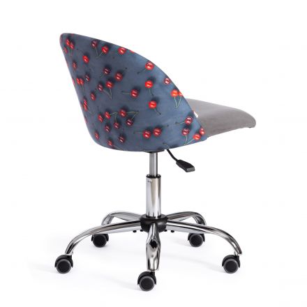 Кресло Tetchair MELODY, ткань/флок, серый, Botanica 08 cherry/29