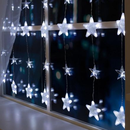 Электрогирлянда Бахрома 2.4x0.9 м Звездочки,IP20,186LED,бел,8 реж 4356974 Электрогирлянда Бахрома 2.4x0.9 м Звездочки,IP20,186LED,бел,8 реж 4356974