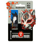 Закладки магнитные для книг, 3шт., MESHU "Kitsune", матовая ламинация, фольга Закладки магнитные для книг, 3шт., MESHU "Kitsune", матовая ламинация, фольга