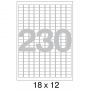 Этикетки самоклеящиеся ProMega label basic A4 18x12 мм 230 штук на листе белые (50 листов в упаковке)