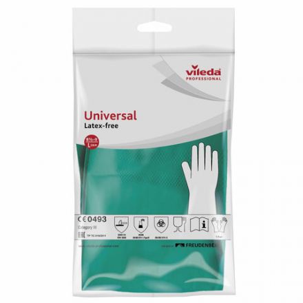 Перчатки МНОГОРАЗОВЫЕ нитриловые VILEDA универсальные, антиаллергенные, размер 8,5-9, L (большой), зеленые, вес 66 г, 174383 Перчатки МНОГОРАЗОВЫЕ нитриловые VILEDA универсальные, антиаллергенные, размер 8,5-9, L (большой), зеленые, вес 66 г, 174383