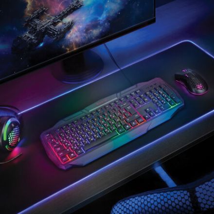 Клавиатура проводная DEFENDER Ultra HB-330L, USB, 104 клавиши, с подсветкой, черная, 45330 Клавиатура проводная DEFENDER Ultra HB-330L, USB, 104 клавиши, с подсветкой, черная, 45330