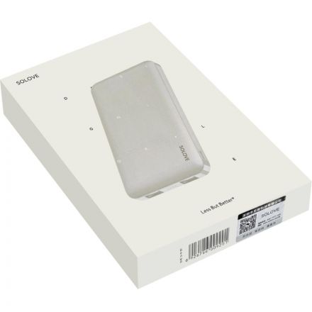 Внешний аккумулятор SOLOVE (Mi) 001M+ 10000mAh, кожаный чехол, белый Внешний аккумулятор SOLOVE (Mi) 001M+ 10000mAh, кожаный чехол, белый