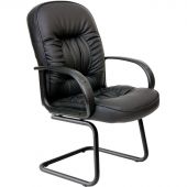 Конференц-кресло VT_Конференц CH416-V полозья, ЭКОкожа черная Конференц-кресло VT_Конференц CH416-V полозья, ЭКОкожа черная