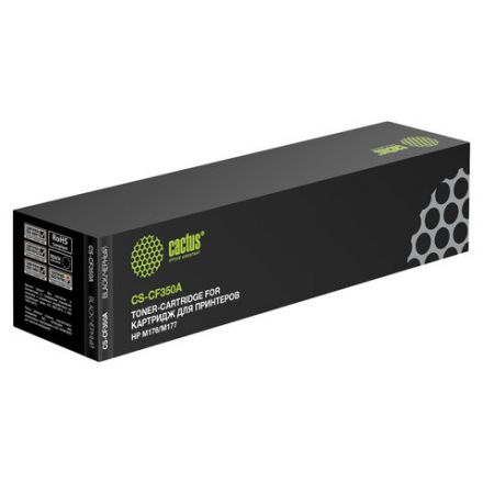 Картридж лазерный CACTUS (CS-CF350A) для HP CLJ M176n/M177fw, черный, ресурс 1300 страниц Картридж лазерный CACTUS (CS-CF350A) для HP CLJ M176n/M177fw, черный, ресурс 1300 страниц