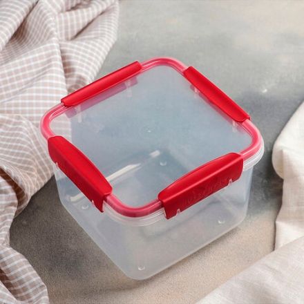 Контейнер с крышкой пищевой 1,7 л герметичный, BUTTERFLY, ланч бокс, 11х15,6х15,6 см, прозрачный, 4378559, 437855900 Контейнер с крышкой пищевой 1,7 л герметичный, BUTTERFLY, ланч бокс, 11х15,6х15,6 см, прозрачный, 4378559, 437855900