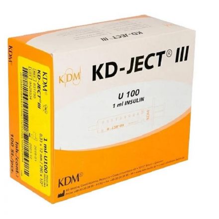Шприц инсулиновый U-100 1мл 29G(0,33x12) над. 100шт/уп KDМ Шприц инсулиновый U-100 1мл 29G(0,33x12) над. 100шт/уп KDМ