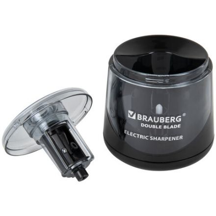 Точилка электрическая BRAUBERG DOUBLE BLADE BLACK, двойное лезвие, питание от 2 батареек АА, 271336 Точилка электрическая BRAUBERG DOUBLE BLADE BLACK, двойное лезвие, питание от 2 батареек АА, 271336