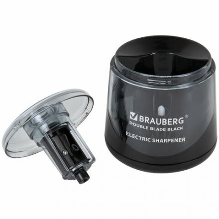 Точилка электрическая BRAUBERG DOUBLE BLADE BLACK, двойное лезвие, питание от 2 батареек АА, 271336 Точилка электрическая BRAUBERG DOUBLE BLADE BLACK, двойное лезвие, питание от 2 батареек АА, 271336