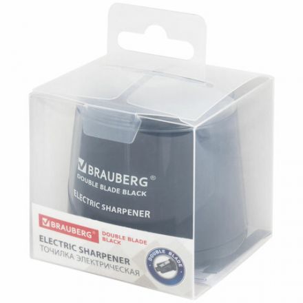 Точилка электрическая BRAUBERG DOUBLE BLADE BLACK, двойное лезвие, питание от 2 батареек АА, 271336 Точилка электрическая BRAUBERG DOUBLE BLADE BLACK, двойное лезвие, питание от 2 батареек АА, 271336