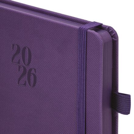 Ежедневник датированный 2026, А5, 138х213 мм, BRAUBERG "Plain", под кожу, резинка, держатель для ручки, фиолетовый, 117509 Ежедневник датированный 2026, А5, 138х213 мм, BRAUBERG "Plain", под кожу, резинка, держатель для ручки, фиолетовый, 117509
