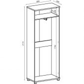 Шкаф Avance для одежды 6Ш.013.1 800х450х2116 венге Шкаф Avance для одежды 6Ш.013.1 800х450х2116 венге