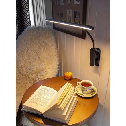 Светильник Lucia L555 FLEX Accu Clip черный, аккум., LED 10W 3000K