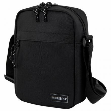 Сумка на плечо HEIKKI COMPACT (ХЕЙКИ), два кармана, черная, 22х17х6 см, 272630 Сумка на плечо HEIKKI COMPACT (ХЕЙКИ), два кармана, черная, 22х17х6 см, 272630