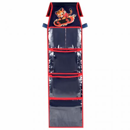 Кармашки-органайзер в шкафчик для детского сада BRAUBERG KIDS, крепление на липучке, наклейки-подсказки, 24х88 см, "Tiger", 273285 Кармашки-органайзер в шкафчик для детского сада BRAUBERG KIDS, крепление на липучке, наклейки-подсказки, 24х88 см, "Tiger", 273285