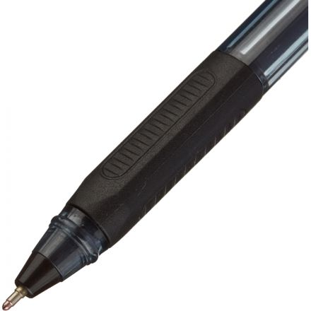 Ручка шариковая одноразовая Attache Glide Trio Grip черная (толщина линии 0.5 мм)