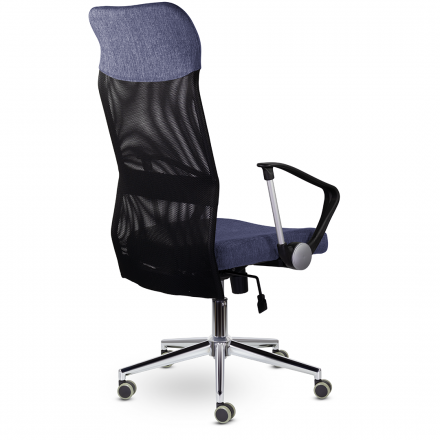 Кресло МС-040 Директ Лайт В хром Ср Moderno 07/Е11-к/Moderno 07 (черный/синий) Кресло МС-040 Директ Лайт В хром Ср Moderno 07/Е11-к/Moderno 07 (черный/синий)