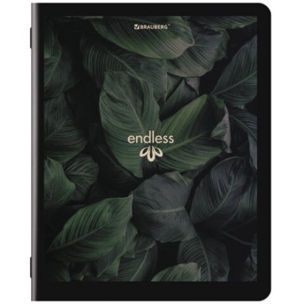 Тетрадь А5, 48 л., BRAUBERG, скоба, клетка, матовая ламинация, "Природа", (микс в спайке), 405337