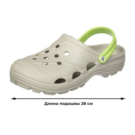 Сабо мужские EVART Ола дымчато-серый/салатовый р.40
