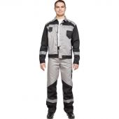 Костюм рабочий летний муж  л21-КБР сер/черн (64-66)194-200 (серия Л)