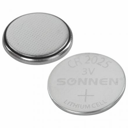 Батарейки литиевые SONNEN Lithium CR2025, "таблетки, дисковые, кнопочные", КОМПЛЕКТ 2 шт., блистер, 457139 Батарейки литиевые SONNEN Lithium CR2025, "таблетки, дисковые, кнопочные", КОМПЛЕКТ 2 шт., блистер, 457139