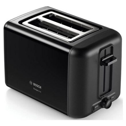 Тостер BOSCH TAT3P423, 970 Вт, 2 тоста, 5 режимов, металл, черный Тостер BOSCH TAT3P423, 970 Вт, 2 тоста, 5 режимов, металл, черный