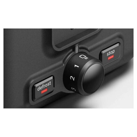 Тостер BOSCH TAT3P423, 970 Вт, 2 тоста, 5 режимов, металл, черный Тостер BOSCH TAT3P423, 970 Вт, 2 тоста, 5 режимов, металл, черный
