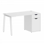 Home Office Стол письменный VR.SP-3-138.1.A Белый бриллиант/Белый металл 1380*720*750