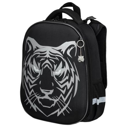 Ранец BRAUBERG SHINY, 2 отделения, с брелком, "Tiger", СВЕТЯЩИЙСЯ РИСУНОК, 38х28х14 см, 270698 Ранец BRAUBERG SHINY, 2 отделения, с брелком, "Tiger", СВЕТЯЩИЙСЯ РИСУНОК, 38х28х14 см, 270698