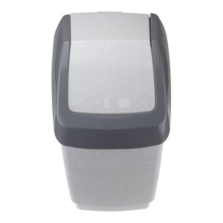 Ведро мусорное 15 л, пластиковое, с крышкой-вертушкой, мрамор_СПБ Ведро мусорное 15 л, пластиковое, с крышкой-вертушкой, мрамор_СПБ