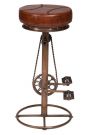 Стул барный Secret de Maison Байк/Bike (мод. 14524) металл/кожа буйвола, Д38х82см, коричневый