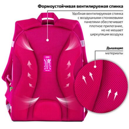 Ранец BRAUBERG KIDS START, 1 отделение, 2 кармана, "Anime style", 35х26х13 см, 272094