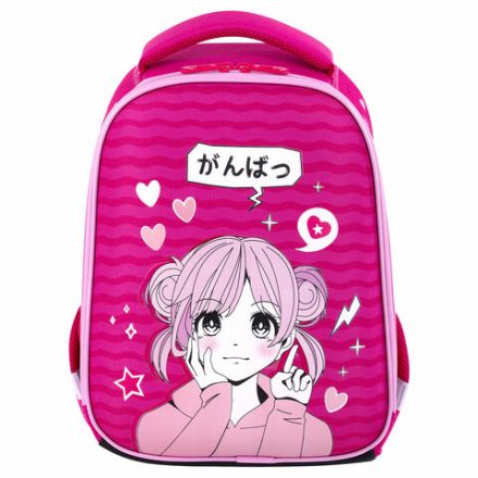 Ранец BRAUBERG KIDS START, 1 отделение, 2 кармана, "Anime style", 35х26х13 см, 272094