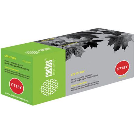 Картридж лазерный CACTUS (CS-C718Y) для CANON LBP-7200Cdn/MF8330Cdn/8350Cdn, желтый, ресурс 2900 страниц Картридж лазерный CACTUS (CS-C718Y) для CANON LBP-7200Cdn/MF8330Cdn/8350Cdn, желтый, ресурс 2900 страниц