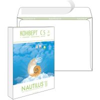 Конверт Bong Nautilus С5 80 г/кв.м экологичный белый стрип (25 штук в упаковке)