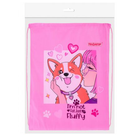 Мешок для обуви ПИФАГОР, 1 отделение, 42х34 см, "Fluffy akita", 272385 Мешок для обуви ПИФАГОР, 1 отделение, 42х34 см, "Fluffy akita", 272385