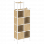 Loft Прямой стеллаж наборный VR.L-20 Тиквуд светлый/Белый металл 862*446*2280
