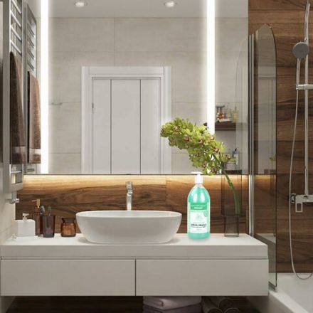 Мыло-крем жидкое с АНТИБАКТЕРИАЛЬНЫМ ЭФФЕКТОМ 1 л ЗОЛОТОЙ ИДЕАЛ "Холодная мята", дозатор, 608285 Мыло-крем жидкое с АНТИБАКТЕРИАЛЬНЫМ ЭФФЕКТОМ 1 л ЗОЛОТОЙ ИДЕАЛ "Холодная мята", дозатор, 608285