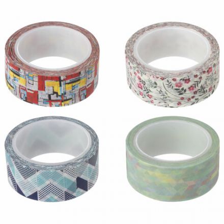 Клейкая WASHI-лента для декора, 15 мм х 5 м, ассорти, в дисплее, рисовая бумага, ОСТРОВ СОКРОВИЩ, 661719 Клейкая WASHI-лента для декора, 15 мм х 5 м, ассорти, в дисплее, рисовая бумага, ОСТРОВ СОКРОВИЩ, 661719