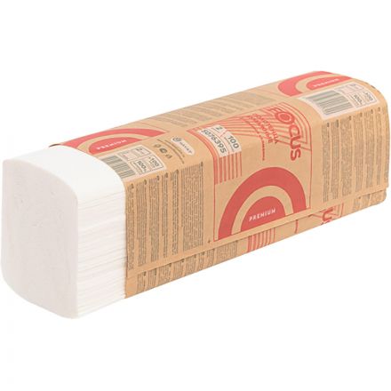 Полотенца бумажные д/дисп. FOCUS Economic Premium Zсл 2слбелцел100л35пач/уп